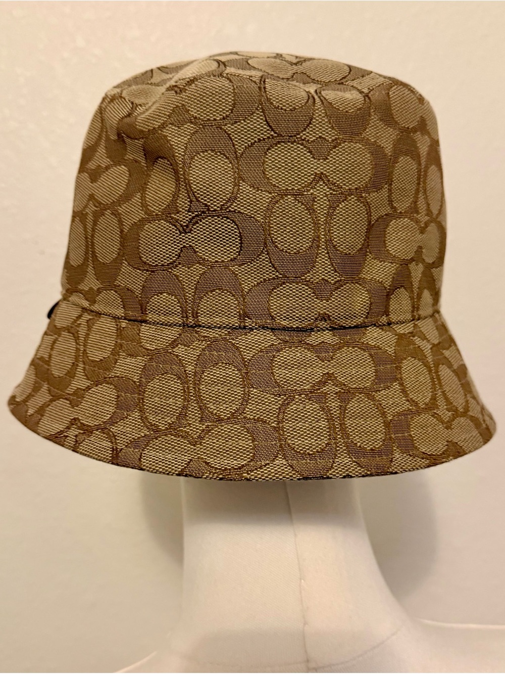 Coach Signature Jacquard Bucket Hat - Khaki/Brown - Picture 4 of 8